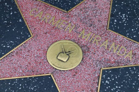 Photo for Hollywood (Los Angeles), California  May 29, 2023: Star of Carmen Miranda on Hollywood Walk of Fame, Hollywood Boulevard - Royalty Free Image