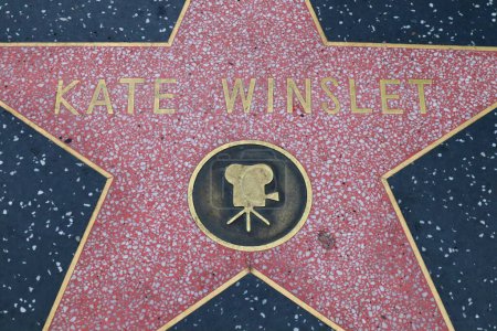 Photo for Hollywood (Los Angeles), California  May 29, 2023: Star of Kate Winslet on Hollywood Walk of Fame, Hollywood Boulevard - Royalty Free Image