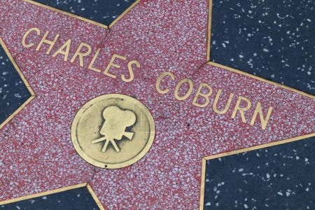Foto de Hollywood (Los Ángeles), California Mayo 29, 2023: Estrella de Charles Coburn en Hollywood Walk of Fame, Hollywood Boulevard - Imagen libre de derechos