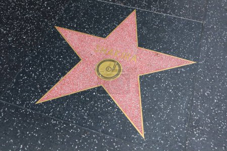 Photo for Hollywood (Los Angeles), California  May 29, 2023: Star of Shakira on Hollywood Walk of Fame, Hollywood Boulevard - Royalty Free Image