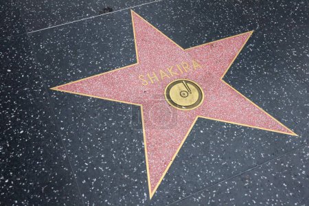 Photo for Hollywood (Los Angeles), California  May 29, 2023: Star of Shakira on Hollywood Walk of Fame, Hollywood Boulevard - Royalty Free Image