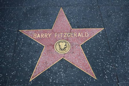 Photo for Hollywood (Los Angeles), California  May 29, 2023: Star of Barry Fitzgerald on Hollywood Walk of Fame, Hollywood Boulevard - Royalty Free Image