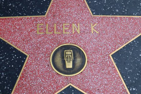 Photo for Hollywood (Los Angeles), California  May 29, 2023: Star of Ellen K on Hollywood Walk of Fame, Hollywood Boulevard - Royalty Free Image