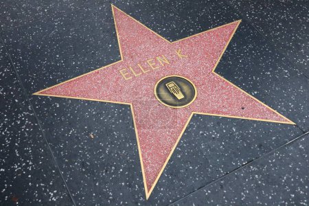 Photo for Hollywood (Los Angeles), California  May 29, 2023: Star of Ellen K on Hollywood Walk of Fame, Hollywood Boulevard - Royalty Free Image