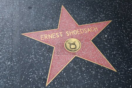 Photo for Hollywood (Los Angeles), California  May 29, 2023: Star of Ernest Shoedsach on Hollywood Walk of Fame, Hollywood Boulevard - Royalty Free Image