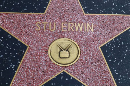 Foto de Hollywood (Los Ángeles), California 29 de mayo de 2023: Estrella de Stu Erwin en Hollywood Walk of Fame, Hollywood Boulevard - Imagen libre de derechos