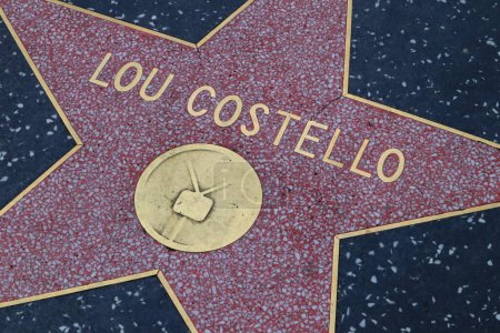 Photo for Hollywood (Los Angeles), California  May 29, 2023: Star of Lou Costello on Hollywood Walk of Fame, Hollywood Boulevard - Royalty Free Image