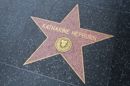 Photo for Hollywood (Los Angeles), California  May 29, 2023: Star of Katharine Hepburn on Hollywood Walk of Fame, Hollywood Boulevard - Royalty Free Image