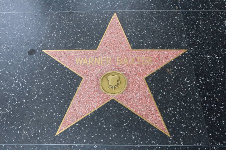 Photo for Hollywood (Los Angeles), California  May 29, 2023: Star of Warner Baxter on Hollywood Walk of Fame, Hollywood Boulevard - Royalty Free Image