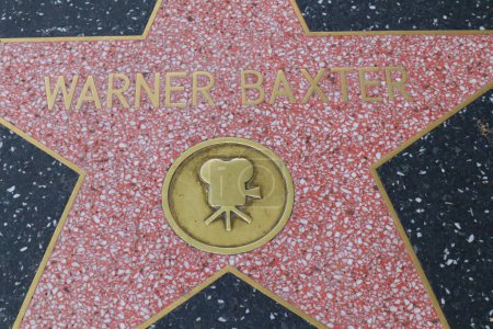 Photo for Hollywood (Los Angeles), California  May 29, 2023: Star of Warner Baxter on Hollywood Walk of Fame, Hollywood Boulevard - Royalty Free Image