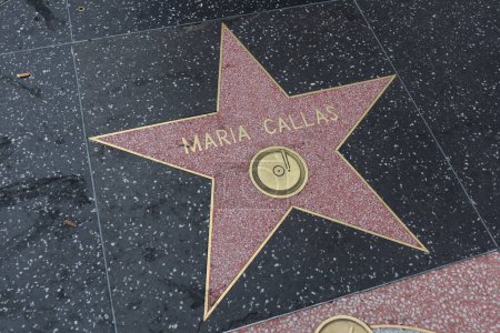 Téléchargez les photos : Hollywood (Los Angeles), Californie 29 mai 2023 : Étoile de Maria Callas sur Hollywood Walk of Fame, Hollywood Boulevard - en image libre de droit