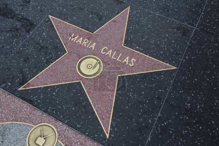 Téléchargez les photos : Hollywood (Los Angeles), Californie 29 mai 2023 : Étoile de Maria Callas sur Hollywood Walk of Fame, Hollywood Boulevard - en image libre de droit