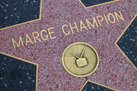 Foto de Hollywood (Los Ángeles), California Mayo 29, 2023: Star of Marge Champion on Hollywood Walk of Fame, Hollywood Boulevard - Imagen libre de derechos