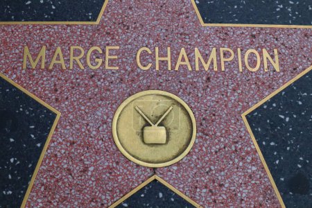 Téléchargez les photos : Hollywood (Los Angeles), Californie 29 mai 2023 : Star of Marge Champion sur Hollywood Walk of Fame, Hollywood Boulevard - en image libre de droit