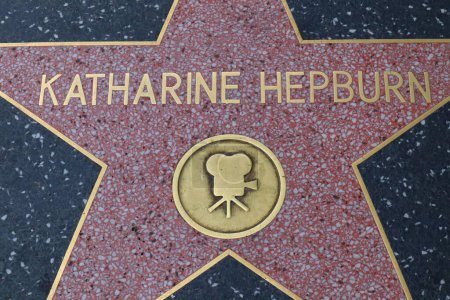 Photo for Hollywood (Los Angeles), California  May 29, 2023: Star of Katharine Hepburn on Hollywood Walk of Fame, Hollywood Boulevard - Royalty Free Image