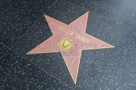 Photo for Hollywood (Los Angeles), California  May 29, 2023: Star of Jessica Tandy on Hollywood Walk of Fame, Hollywood Boulevard - Royalty Free Image