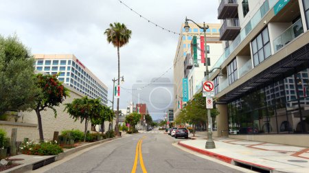 Foto de Los Ángeles, California 2 de junio de 2023: Pequeña Italia histórica de Los Ángeles en el centro del distrito de San Pedro de Los Ángeles - Imagen libre de derechos