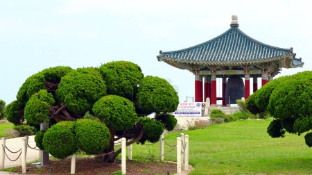Photo for San Pedro (Los Angeles), California  June 2, 2023: Korean Friendship Bell located in Angels Gate Park, San Pedro district of Los Angeles - Royalty Free Image