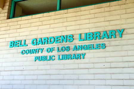 Photo for BELL GARDENS (Los Angeles County), California  June 27, 2023: City of BELL GARDENS Public Library at 7110 Garfield Ave, Bell Gardens - Royalty Free Image