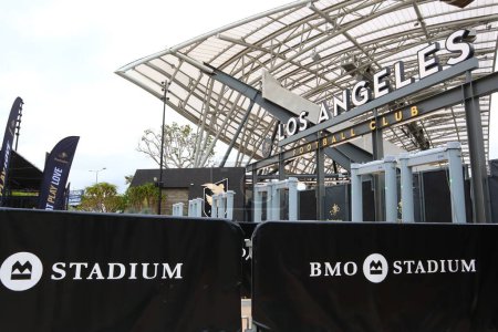 Photo for Los Angeles, California  June 7, 2023: BMO Stadium, home to Major League Soccers Los Angeles Football Club located in the Exposition Park - Royalty Free Image