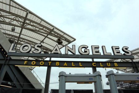 Foto de Los Ángeles, California 7 de junio de 2023: Estadio BMO, sede del Major League Soccers Los Angeles Football Club ubicado en el Exposition Park - Imagen libre de derechos