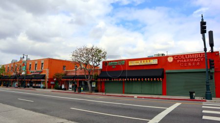 Téléchargez les photos : Los Angeles, Californie 6 juin 2023 : vue sur Chinatown, quartier ethnique chinois au centre-ville de Los Angeles - en image libre de droit