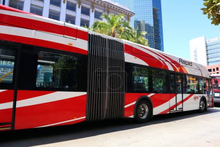 Photo for SAN DIEGO, California - June 30, 2023: San Diego MTS Metropolitan Transit System Bus - Royalty Free Image