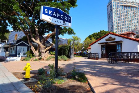 Photo for SAN DIEGO, California - June 30, 2023: San Diego SEAPORT VILLAGE, Waterfront Shopping and Dining opened in 1980 - Royalty Free Image