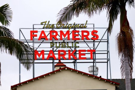 Photo for Los Angeles, California  June 9, 2023: The Original FARMERS MARKET at 6333 W 3rd St and Farifax Ave, Los Angeles - Royalty Free Image