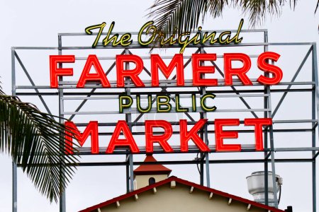 Photo for Los Angeles, California  June 9, 2023: The Original FARMERS MARKET at 6333 W 3rd St and Farifax Ave, Los Angeles - Royalty Free Image