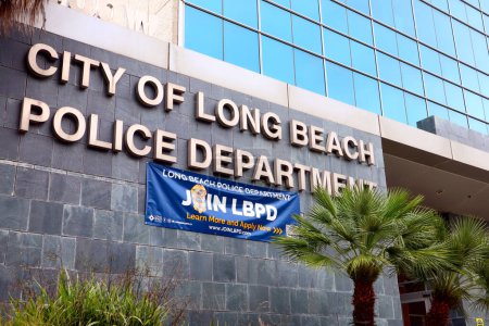 Téléchargez les photos : Long Beach, Californie 5 juin 2023 : City of LONG BEACH Police Department at 400 W. Broadway Long Beach - en image libre de droit