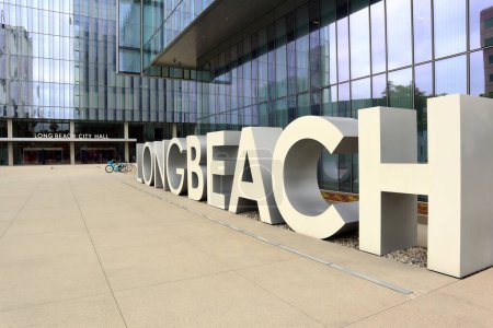 Téléchargez les photos : Long Beach, Californie 5 juin 2023 : Bâtiment administratif du port de Long Beach au 415 W Ocean blvd, Long Beach - en image libre de droit