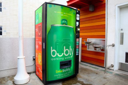 Photo for Long Beach, California  June 5, 2023: Bubly sparkling water Vending Machine - Royalty Free Image