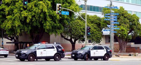 Téléchargez les photos : Los Angeles, Californie 8 Juin 2023 : LAPD Los Angeles Police Department Car - en image libre de droit