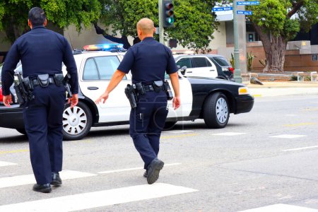Téléchargez les photos : Los Angeles, Californie 8 Juin 2023 : LAPD Los Angeles Police Department Car - en image libre de droit