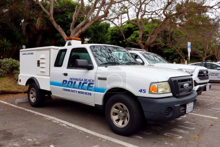Foto de Hermosa Beach (LA County), Califorina 14 de junio de 2023: City of HERMOSA BEACH Police Department Car - Imagen libre de derechos