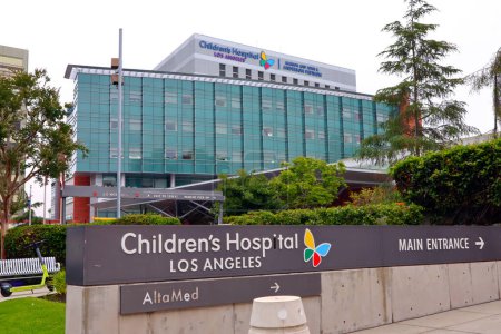 Téléchargez les photos : Los Angeles, Californie 16 Juin 2023 : CHLA - Children's Hospital Los Angeles, situé dans le quartier East Hollywood de Los Angeles - en image libre de droit