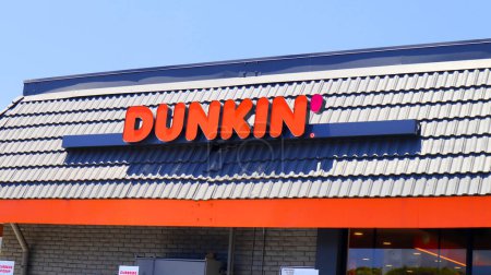 Photo for Los Angeles, California  July 4, 2023: DUNKIN' DONUTS - American multinational donut company - Royalty Free Image