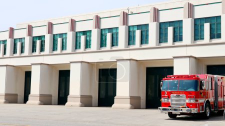 Téléchargez les photos : Beverly Hills, Californie 3 juillet 2023 : BEVERLY HILLS Fire Department Station 1 at 445 N Rexford Dr, Beverly Hills - en image libre de droit