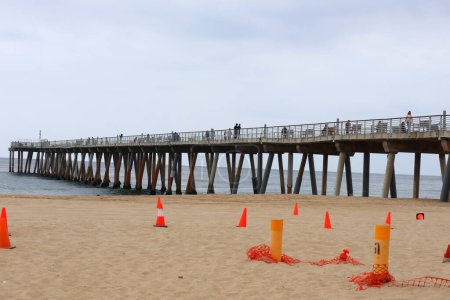 Foto de Vista del muelle de Hermosa Beach (Condado de Los Ángeles), California - Imagen libre de derechos