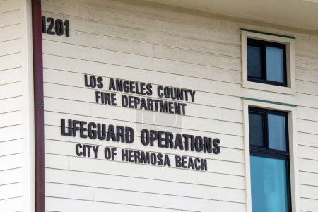 Foto de Hermosa Beach (LA County), California 29 de septiembre de 2023: Departamento de Bomberos de Los Ángeles, Lifeguard Operations City of Hermosa Beach - Imagen libre de derechos