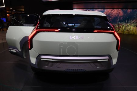 Photo for Los Angeles, California  November 17, 2023: New Kia EV3 Concept Car at 2023 Los Angeles Auto Show. The LA Auto Show is one of major auto shows in North America - Royalty Free Image