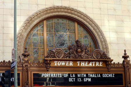 Photo for Los Angeles, California  October 11, 2023: TOWER Theatre, historic Theatre at 802 S. Broadway in the historic Broadway Theater District in Downtown Los Angeles - Royalty Free Image