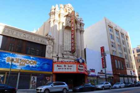 Photo for Los Angeles, California  October 11, 2023: LOS ANGELES Theatre, historic Theatre at 615 S. Broadway in the historic Broadway Theater District in Downtown Los Angeles - Royalty Free Image