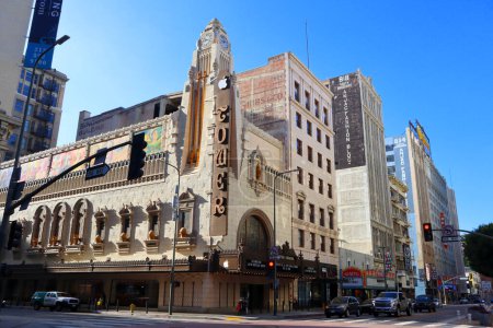 Photo for Los Angeles, California  October 11, 2023: TOWER Theatre, historic Theatre at 802 S. Broadway in the historic Broadway Theater District in Downtown Los Angeles - Royalty Free Image