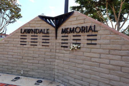 Foto de Lawndale, California 8 de octubre de 2023: Monumento MEMORIAL A LA LEY - Imagen libre de derechos