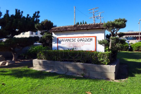 Foto de Gardena, California 15 de octubre de 2023: Ciudad de Gardena JAPONÉS GARDEN diseñado y donado por Gardena Valley Gardeners Association - Imagen libre de derechos