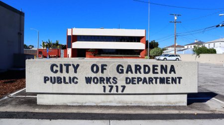 Photo for Gardena, California  October 15, 2023: City of Gardena Public Works Department at located at 1717 W. 162nd St, Gardena - Royalty Free Image