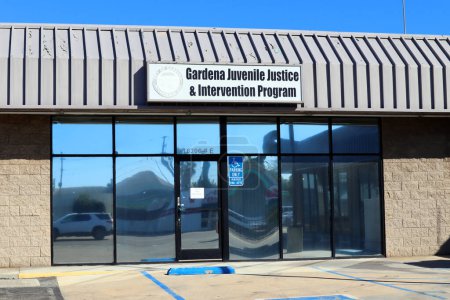 Téléchargez les photos : Gardena, Californie 15 octobre 2023 : Gardena Juvenile Justice and Intervention Program at 16206 S Western Ave, Gardena - en image libre de droit