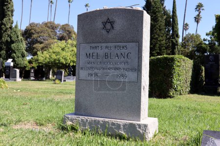 Photo for Los Angeles, California - October 16, 2023: MEL BLANC grave at Hollywood Forever Cemetery located at 6000 Santa Monica Blvd - Royalty Free Image